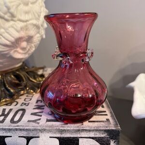 Pilgrim Glass Cranberry Vase